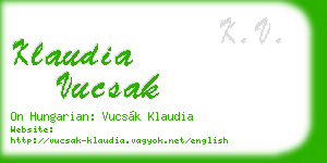 klaudia vucsak business card